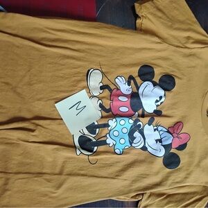Disney Mickey & Minnie Mustard Yellow Short Sleeve Tee - Women's